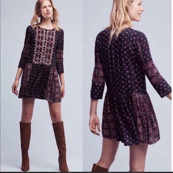Anthropologie Dresses & Skirts - Vanessa Virginia- Kaleidoscope Swing Dress- M